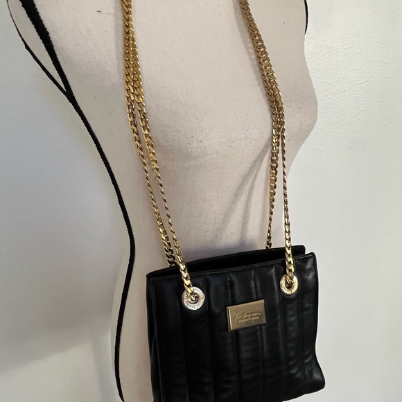 Fred Hayman Vintage Leather Quilted Chain Purse - Picture 6 of 6